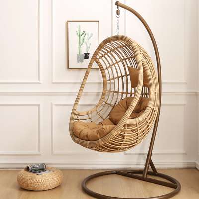 Modern Egg shape outdoor furniture garden wicker Rattan Patio egg chair swing for adult