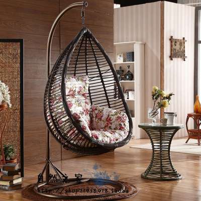 Modern Egg shape outdoor furniture garden wicker Rattan Patio Swings hanging chair egg