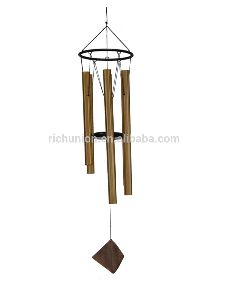 Decorative 40" golden tube wind chime