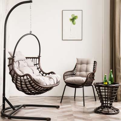 Modern Egg shape outdoor furniture garden wicker Rattan Patio egg swing chair