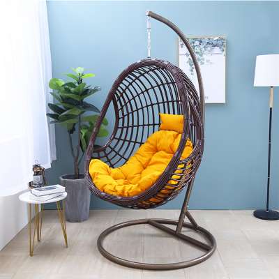 Modern Egg shape outdoor furniture garden wicker Rattan Patio Swings hanging egg chair